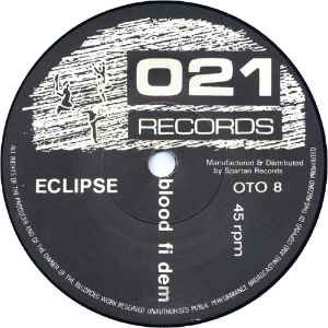 Image of Label Cover of 7" - VG/VG - THE ECLIPSE BAND, Blood Fi Dem / After The Rain (021 Records; OTO 8, UK 1981, Picture Sleeve, Solid Centre), Marks on vinyl (more so on B side). Some wear to sleeve.,  - 2456048S