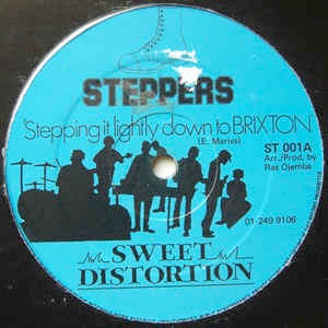 Image of Front Cover of 12" - /G+ - SWEET DISTORTION, Stepping It Lightly Down To Brixton (Steppers; ST 001, UK 1980s), Damage on labels.,  - 3916368C