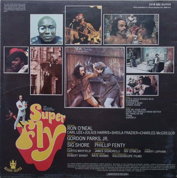 Image of Back Cover of LP - G+/G+ - CURTIS MAYFIELD, Superfly - Original Motion Picture Soundtrack (Buddah; 2318 065, UK 1972, Multiple Publishers), Light scratches & hairlines, edge & ring wear,  - 4146153S