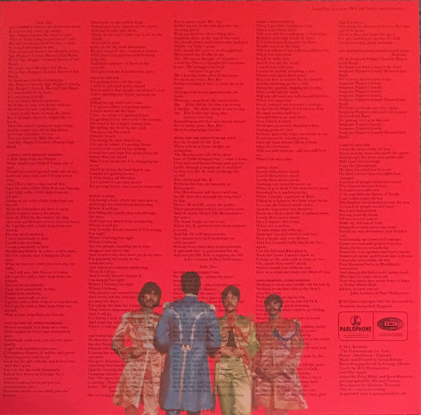 Image of Back Cover of LP - VG+/VG+ - THE  BEATLES, Sgt. Pepper's Lonely Hearts Club Band (Apple Records; 0602567098355, Europe 2017 Reissue, Die Cut Sleeve, Picture Disc, new stereo mix by Giles Martin), ,  - 3046197S