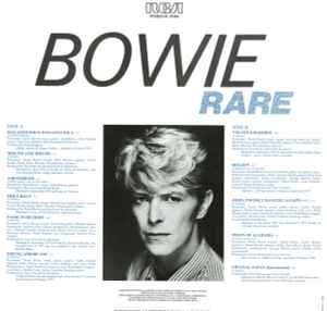 Image of Back Cover of 5024232E: LP - DAVID BOWIE, Rare (RCA; PL 45406, Italy 1982, Inner)   VG+/VG+