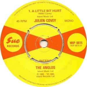 Image of Back Cover of 3714060C: 7" - ROBERT PARKER/ JULAIN COVEY/ THE ANGLOS, Barefootin'/ A Little Bit Hurt/ Incense (Sue Red / Yellow; WIP6615, UK 1980 Reissue, Die Cut Sleeve, 4 prong centre) Lightest of marks.  VG+/VG+