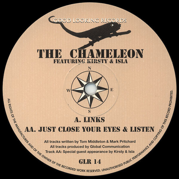 Image of Label Cover of 12" - VG/VG - THE CHAMELEON, Links / Just Close Your Eyes & Listen (Good Looking; GLR 14, UK 1995, Picture Sleeve), Light Marks only., Melodic, ambient drum 'n' bass project of Tom Middleton & Mark Pritchard, on LTJ Bukem's Good Looking. - 3226007E