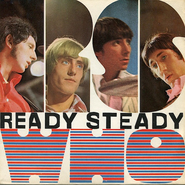 Image of Front Cover of 7" EP - G+/VG - THE WHO, Ready Steady Who (Reaction; 592 001, UK 1966, Flipback Picture Sleeve, Mono), Creasing to laminaed sleeve, written name in pen on top left corner of back cover. Few hairlines but vinyl is strong VG.,  - 3156000S