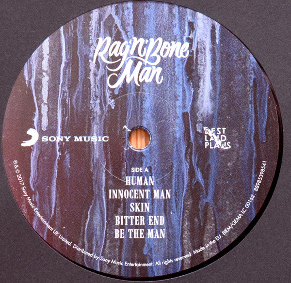 Image of Label Cover of 2xLP - EX/VG+ - RAG'N'BONE MAN, Human  (Sony Music; 88985398541, UK 2017, Gatefold, Booklet, With CD), Still In Opened Shrinkwrap With Hype Sticker,  - 3226175E