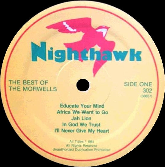 Image of Label Cover of 4725202E: LP - THE MORWELLS, The Best Of The Morwells (Nighthawk Records; NH 302, US 1981) Sleeve in shrink.  VG+/VG+
