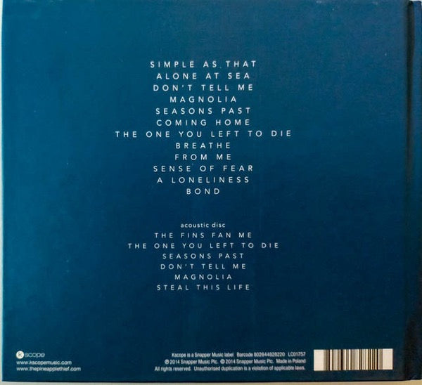 Image of Back Cover of 2xCD - EX/M - THE PINEAPPLE THIEF, Magnolia (Kscope; KSCOPE282, UK 2014, Book Sleeve, Deluxe Edition), Still SEALED In Stickered Shrinkwrap,  - 2216206C