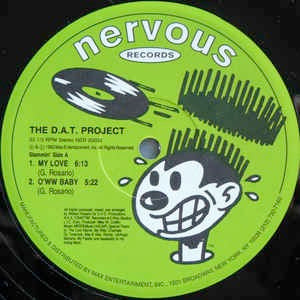 Image of Front Cover of 12" - /VG+ - THE D.A.T. PROJECT, My Love (Nervous Records; NER 20032, US 1992), ,  - 3046126S