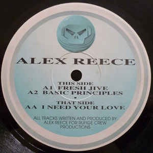 Image of Front Cover of 12" - /G+ - ALEX REECE, Fresh Jive / Basic Principles / I Need Your Love (Metalheadz; MET 003, UK 1994, Plain Sleeve), A fair few marks but only hairlines, This Side	A1	Fresh Jive	5:40A2	Basic Principles	5:08That Side	AA	I Need Your Love	5:04 - 3226147E