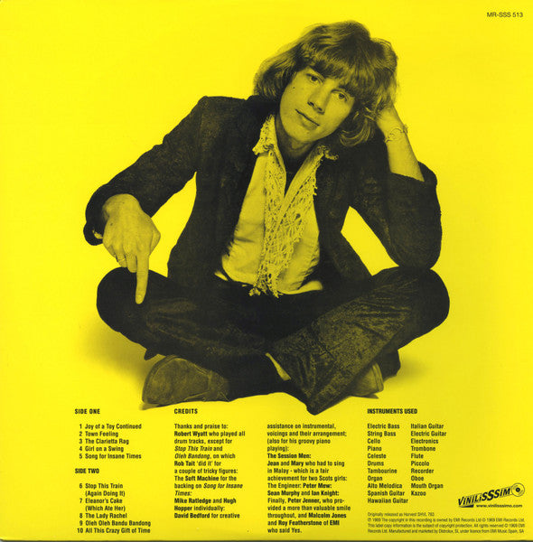 Image of Back Cover of 4745161S: LP - KEVIN AYERS, Joy Of A Toy (Vinilissimo; MRSS513, Spain 2012 Reissue, Gatefold, Promo Sticker On Sleeve) Strong VG+  VG+/VG+