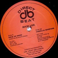 Image of Front Cover of 0315654C: 12" - RICH LEE, Rock So Hard / Guerilla Warfare (Direct Beat; DB4W-001, US 1993, Plain Sleeve) Record fogged  /G+