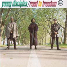 Image of Front Cover of LP - VG/G+ - YOUNG DISCIPLES, Road to Freedom (Talkin Loud; 510 097-1, UK 1991, Inner), Some damage and staining on label. Light mottling on sleeve,  - 3216433C