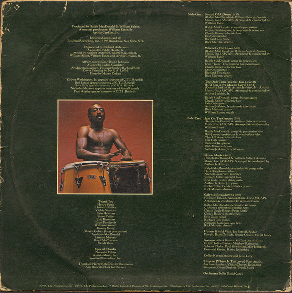 Image of Back Cover of LP - VG+/VG+ - RALPH MACDONALD, Sound Of A Drum (Marlin ; MARLIN 2202, US 1976, Picture Sleeve, Company Inner), ,  - 3246093S