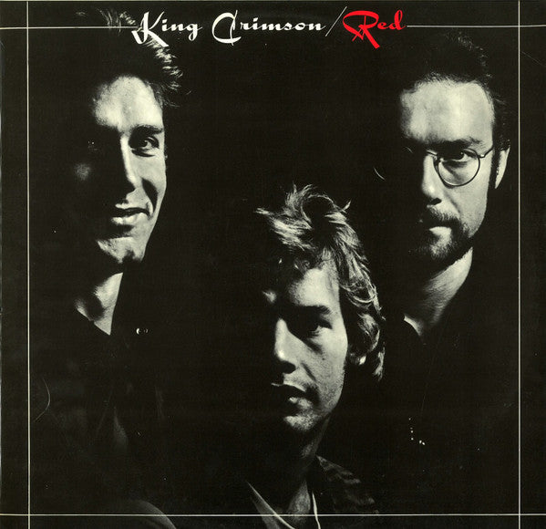 Image of Front Cover of LP - VG/VG - KING CRIMSON, Red (Island Pink Rim; ILPS9308, UK 1974, Laminated Sleeve, NO Inner), Edge and ring wear. Light wear to disc.,  - 3846108S