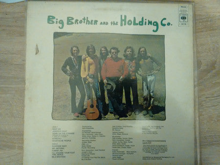 Image of Back Cover of LP - VG/VG - BIG BROTHER AND THE HOLDING COMPANY, Be A Brother (CBS Orange (33 1/3 On Label); S64118, UK 1971, No Janis on this LP), "Mottling" To Vinyl Which Does Not Affect Play,  - 1726508E