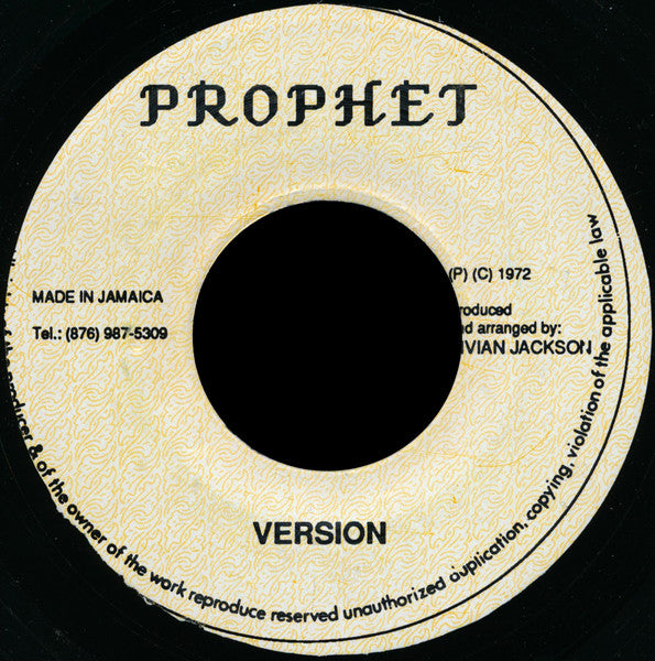 Image of Back Cover of 7" - /VG+ - BIG YOUTH / VIVIAN JACKSON / KING TUBBY, Yabby Youth / Big Youth Fights Against Capitalism  (Prophet; , Jamaica 1998 Reissue), Light crackle. Namestamp on A side label.,  - 2626174E