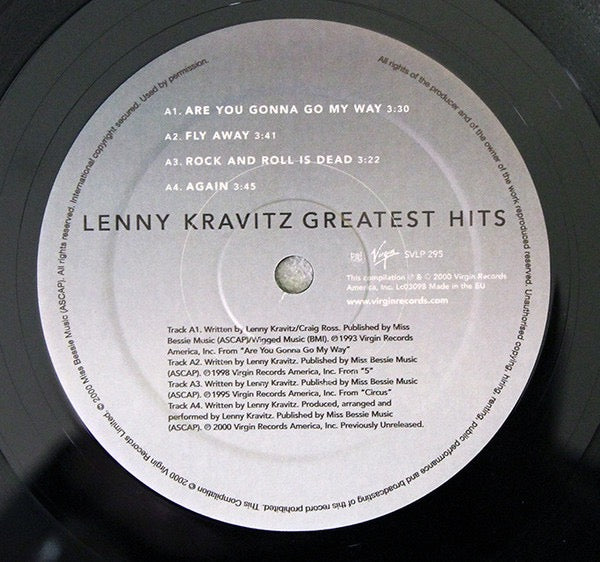 Image of Label Cover of 2xLP - VG/VG - LENNY  KRAVITZ, Greatest Hits (Simply Vinyl; SVLP295, Europe 2000, Stickered Plastic Sleeve, Company Insert), Two small splits on plastic sleeve.,  - 2516462C