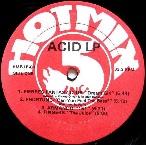 Image of Label Cover of LP - VG/VG - VARIOUS , Acid LP (Hot Mix LP; HMF LP 01, US 1988, Logo Top Right), ,  - 2846253S
