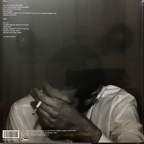 Image of Back Cover of LP - VG+/VG - ARCTIC MONKEYS, Whatever People Say I Am, That's What I'm Not (Domino; WIGLP162, Europe 2012 Reissue, Inner, Stamped A Side Cat No, and hand-etched BD 30672 Matrix. B Side Both Hand Etched), Light marks only,  - 3316238C