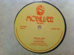 Image of Front Cover of 0116519C: 12" - ERROL DUNKLEY, Special Girl (Mobiliser Music; MOBT001, UK )   /G+