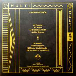 Image of Back Cover of 12" EP - VG/VG - NICOLA CRUZ, Cantos De Visi n (Multi Culti; MC030, Canada 2017, Picture Sleeve), ,  - 3426183E