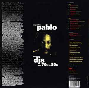 Image of Back Cover of 3724166E: LP - AUGUSTUS PABLO, Presents DJs From 70s To 80s (Big Cat; abb131, UK 1997, Picture sleeve) Marks on vinyl. Some wear to sleeve.  VG/G+