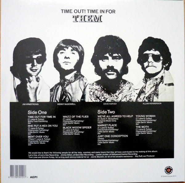 Image of Back Cover of LP - VG+/VG - THEM, Time Out! Time In For Them (Spiral Groove; SGLP3012, UK 2013 Reissue, Insert, 180 gram vinyl), ,  - 3926309E