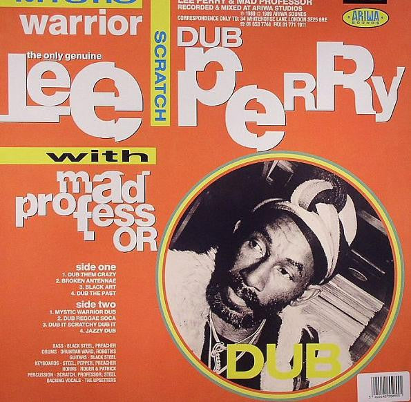 Image of Back Cover of 4624192E: LP - LEE SCRATCH PERRY WITH MAD PROFESSOR, Mystic Warrior In Dub (Ariwa; ARILP 055, UK 1989)   G+/VG