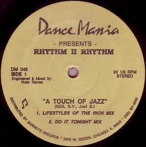 Image of Front Cover of 12" - /VG+ - RHYTHM II RHYTHM, A Touch Of Jazz (Dance Mania; DM 045, US 1992), ,  - 2846034S