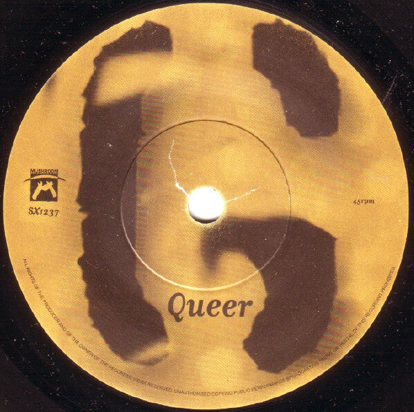 Image of Label Cover of 7" - VG/VG - GARBAGE, Queer (Mushroom; SX 1237, UK 1995, Hype Stickered Hard Plastic Outer & Picture Sleeve, Insert, Numbered, Limited Edition), Strong VG,  - 1916319C