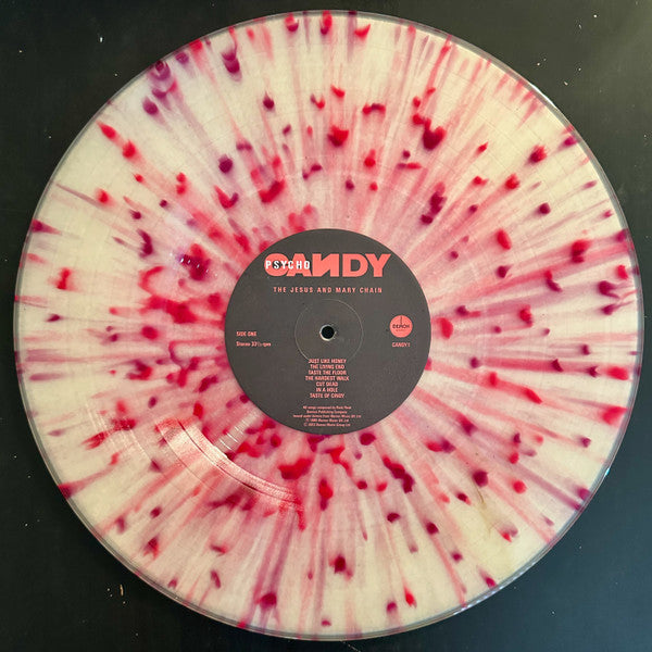 Image of Label Cover of LP - VG+/EX - THE JESUS AND MARY CHAIN, Psychocandy (Demon Records; CANDY1, UK 2013 Reissue, Inner, Poster, Red & Black Paint Splatter Vinyl), Limited Edition No0401/1000,  - 3226248E