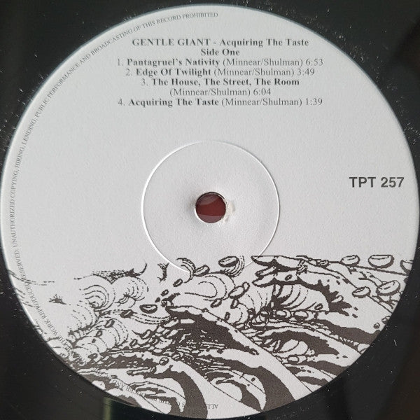 Image of Label Cover of LP - VG/VG+ - GENTLE GIANT, Acquiring The Taste (Tapestry; TPT 257, Europe 2010 Reissue, Pasteback Gatefold, Ltd to 500), Light cover scuffs,  - 3846014S