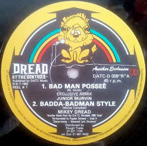 Image of Front Cover of 12" - /G+ - JUNIOR MURVIN , Bad Man Posse�  (Dread At The Controls; DATC-D 009"R"A, UK 1982), Light marks only.,  - 4416147C