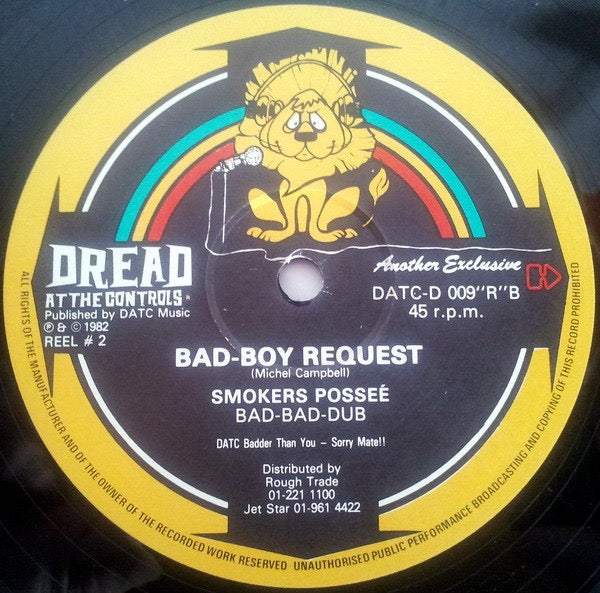 Image of Back Cover of 12" - /G+ - JUNIOR MURVIN , Bad Man Posse�  (Dread At The Controls; DATC-D 009"R"A, UK 1982), Light marks only.,  - 4416147C