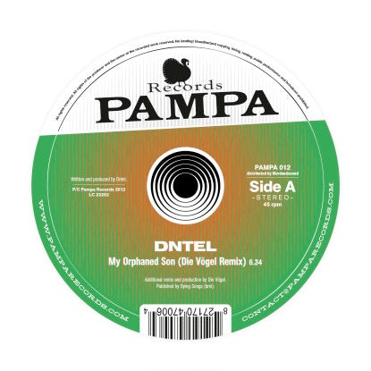 Image of Front Cover of 5144052S: 12" - DNTEL / HERBERT, My Orphaned Son (Die V gel Remix) / It s Only (DJ Koze Remix) (Pampa Records; PAMPA 012, Germany 2012, Plain Sleeve)   /VG+