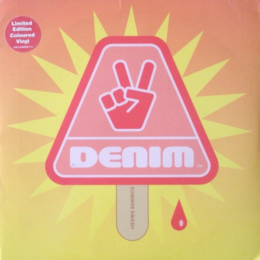 Image of Front Cover of 7" - EX/EX - DENIM  , Summer Smash (EMIDISC  ; DISC 009 , UK 1997, Picture Sleeve, Stickered Sleeve, Yellow Vinyl, Withdrawn Single), Promo Sticker On Rear Sleeve,  - 1726318E
