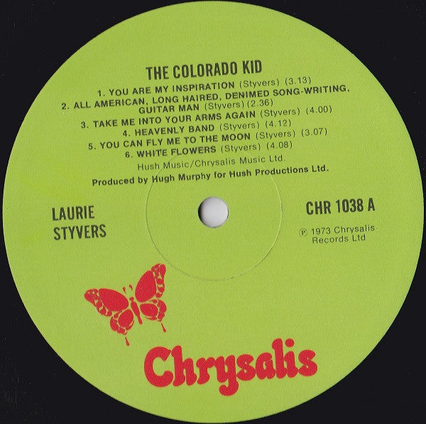 Image of Label Cover of LP - VG/EX - LAURIE STYVERS, The Colorado kid (Chrysalis Green; CHR 1038, UK 1973, Gatefold), Ring Wear,  - 3926425E