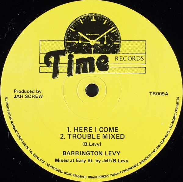Image of Label Cover of 12" - VG/VG - BARRINGTON LEVY, Here I Come (Time; TR009, UK 1984, Picture Sleeve), ,  - 3016152C