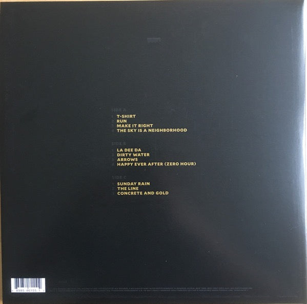 Image of Back Cover of 4914030C: 2xLP - FOO FIGHTERS, Concrete And Gold (Roswell Records; 88985-46155-1, US 2017, Embossed Gatefold Sleeve, Etched ) Ring Wear On Sleeve  VG/VG+