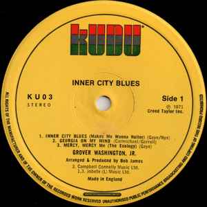 Image of Label Cover of LP - VG/VG+ - GROVER WASHINGTON, JR, Inner City Blues (Kudu; KU 03, UK 1971, Picture Sleeve), Evidence of a previous price sticker on the sleeve.,  - 2326077E