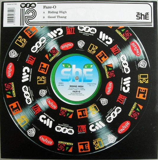 Image of Front Cover of 12" - VG/G+ - FAZE-O, Riding High (Warner Strategic Marketing; 5046727700, UK 2004, Stickered Company Sleeve), Light marks and storage lines. Edge and corner wear + creasing,  - 2016175C