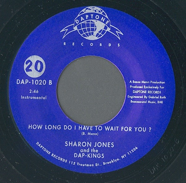 Image of Back Cover of 7" - /VG+ - SHARON JONES & THE DAP-KINGS, How Long Do I Have To Wait For You ? (Daptone; DAP-1020, US 2004, Plain Sleeve), ,  - 3016259C