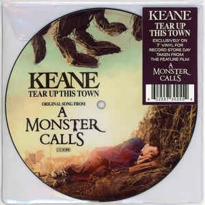 Image of Front Cover of 0914218C: 7" - KEANE, Tear Up This Town (Island; none, Europe 2017, Stickered Plastic Sleeve, Picture Disc)   VG+/EX