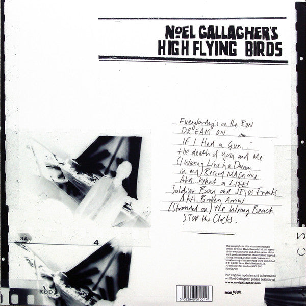Image of Back Cover of LP - VG+/VG+ - NOEL GALLAGHER'S HIGH FLYING BIRDS, Noel Gallagher's High Flying Birds (Sour Mash; JDNCLP10 , Europe 2011, Gatefold, Inner, 180g), ,  - 3616154C