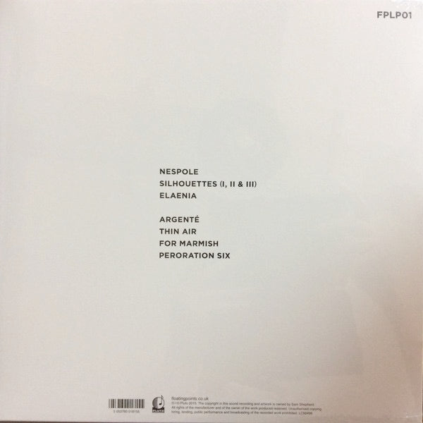 Image of Back Cover of LP - EX/VG - FLOATING POINTS, Elaenia (Pluto; FPLP01, UK 2015, Insert), Still In Opened Shrinkwrap,  - 3516689C