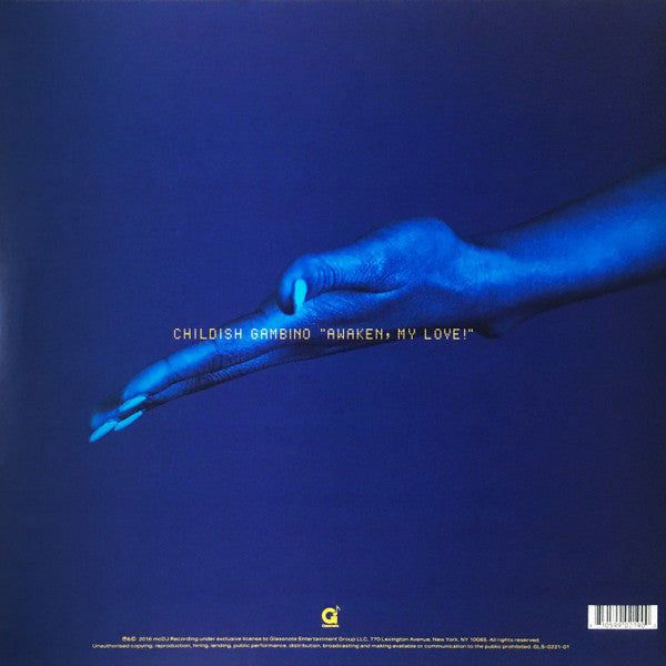 Image of Back Cover of LP - VG/G+ - CHILDISH GAMBINO, Awaken, My Love! (Glassnote; GLS-0221-01 , UK/US 2017, Insert), Light marks only. Stickered shrink-wrap slighly ripped. Some wear at corners of sleeve,  - 4016491C