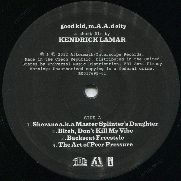Image of Label Cover of 2xLP - VG/VG+ - KENDRICK LAMAR, Good Kid, m.A.A.d City (Interscope; B0017695-01, Europe 2015 Reissue, Gatefold, Deluxe Edition), Light wear to sleeve.,  - 3746403S