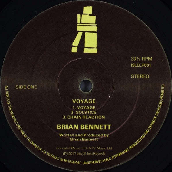 Image of Label Cover of LP - VG+/VG+ - BRIAN BENNETT, Voyage (A Journey Into Discoid Funk) (Isle Of Jura; ISLELP001, Australia 2017 Reissue, 180 Gram Vinyl), Still In Opened Shrinkwrap,  - 3716167C