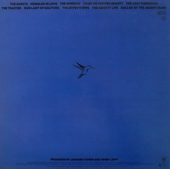 Image of Back Cover of LP - VG/VG+ - LEONARD COHEN, Recent Songs (CBS; 86097, Europe 1979, Inner), Edge wear and a pen mark on cover. Disc is immaculate.,  - 2946186S