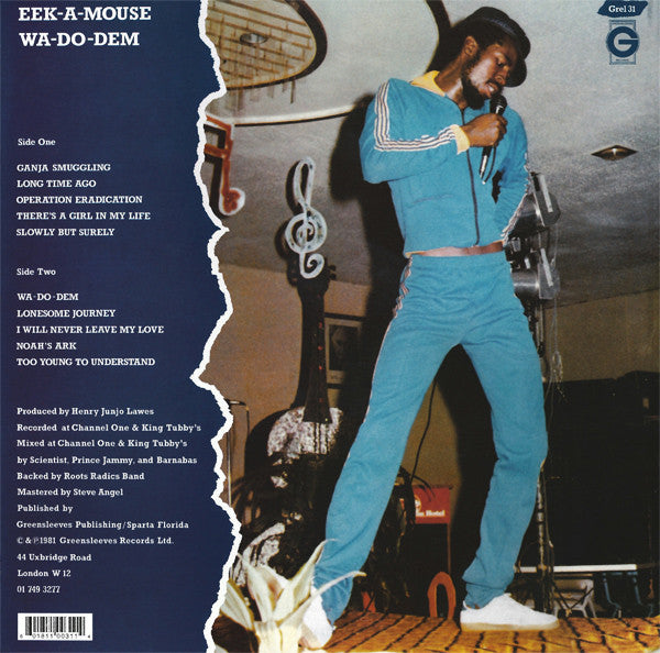 Image of Back Cover of 4854025S: LP - EEK-A-MOUSE, Wa-Do-Dem (Greensleeves; GREL31, UK 2012 Reissue)   NEW/NEW